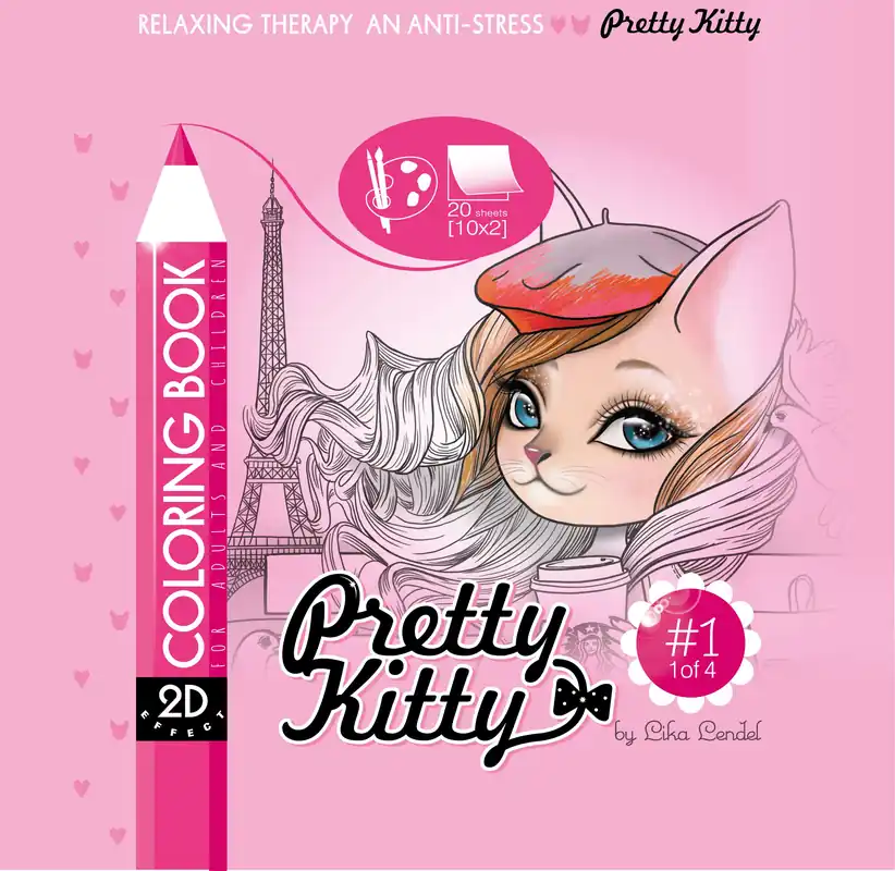Hit sprzedaży Kolorowanka antystresowa 200x200 Pretty Kitty 1