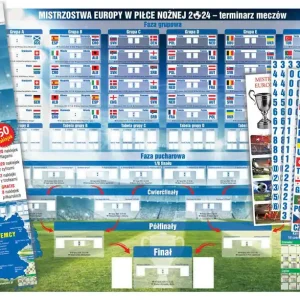 Terminarz meczów z naklejkami Mistrzostwa Europy w Piłce Nożnej 2024 Wysoka jakość