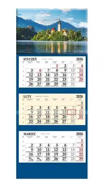Kalendarz 2026 trójdzielny Zamek Dodaj do koszyka