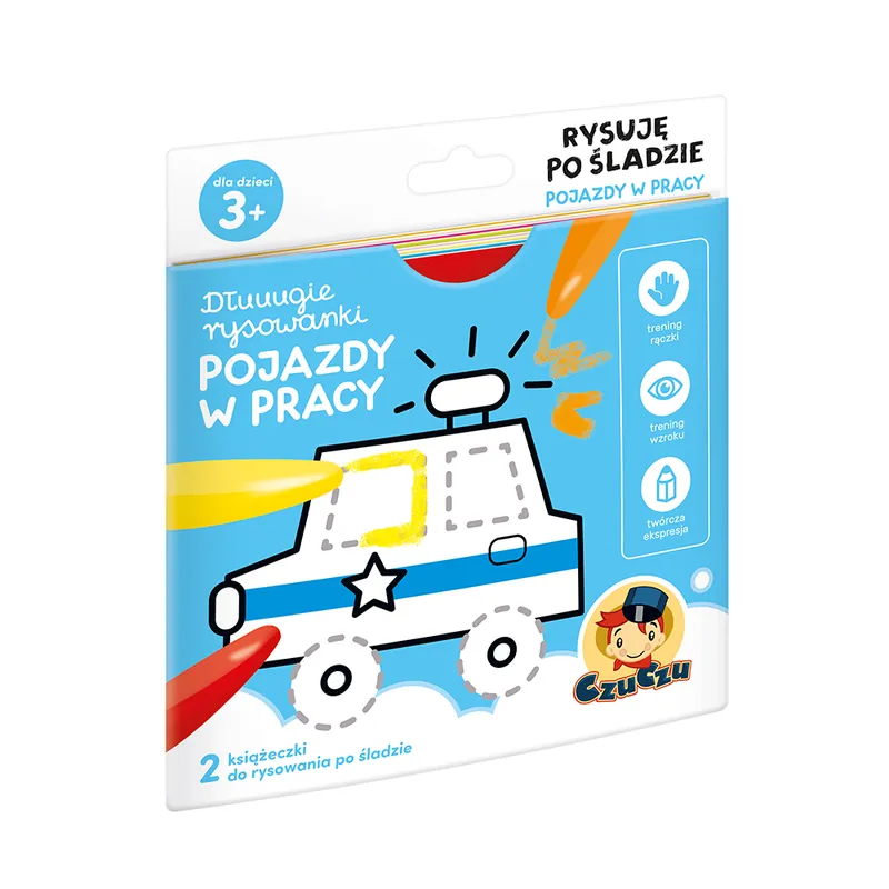 DŁUUUGIE RYSOWANKI RYSUJĘ PO ŚLADZIE POJAZDY W PRACY 3+ CZUCZU Zamów dziś