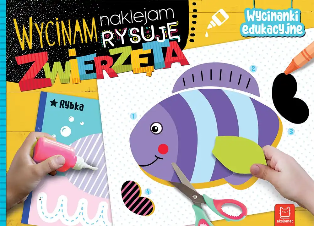 Zamów teraz Zwierzęta. Wycinam, naklejam, rysuję. Wycinanki edukacyjne