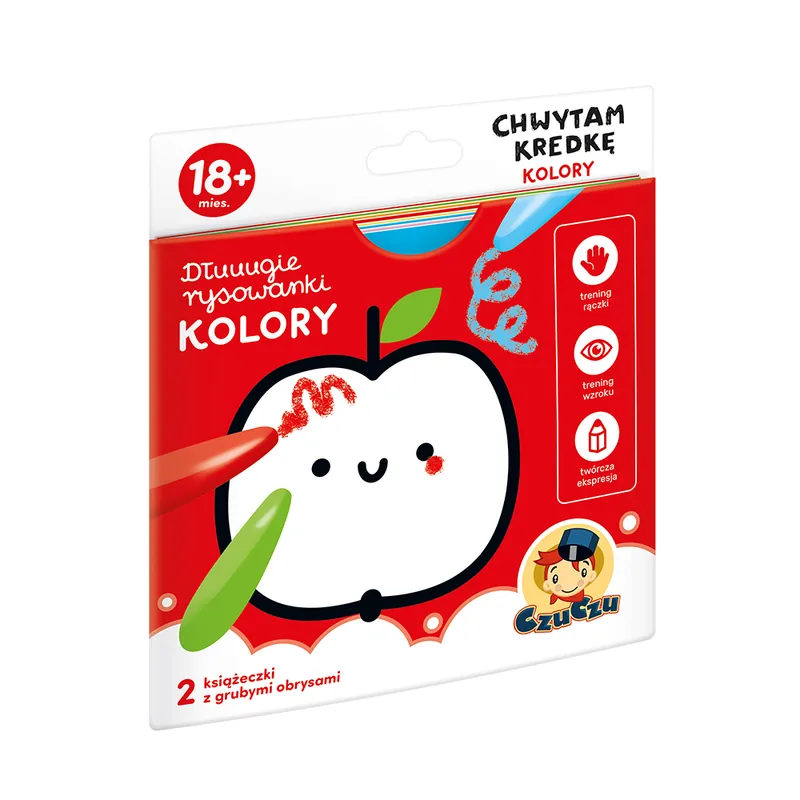 DŁUUUGIE RYSOWANKI CHWYTAM KREDKĘ KOLORY 18M+ CZUCZU Nie przegap