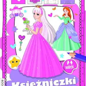 Bestseller Księżniczki. Kolorujemy i naklejamy