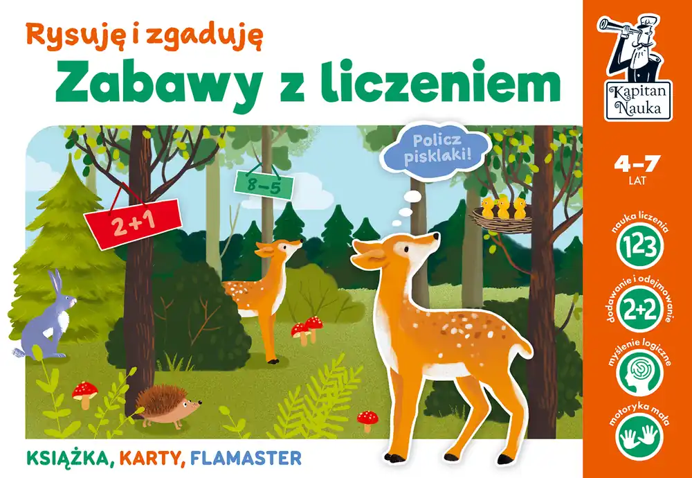 Zabawy z liczeniem. Rysuję i zgaduję. Kapitan Nauka Obniżka ceny