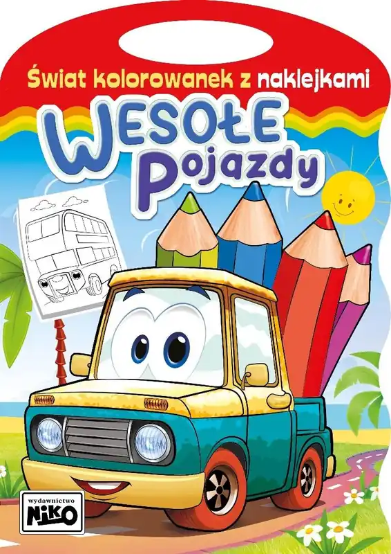 Wyjątkowa oferta Świat kolorowanek z naklejkami. Wesołe pojazdy