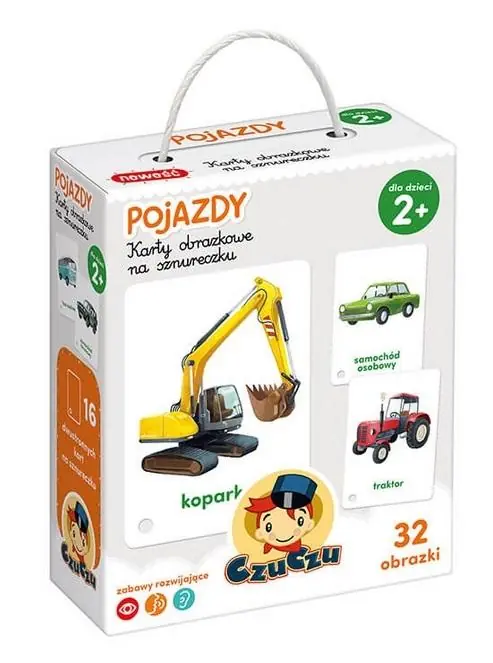 Premium CzuCzu Karty obrazkowe na sznurku Pojazdy