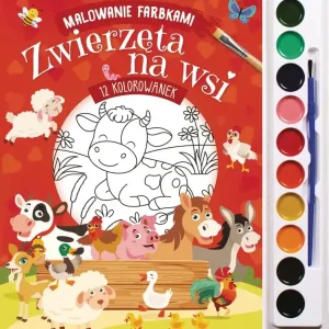 Zwierzęta na wsi. Malowanie farbkami Wysoka jakość