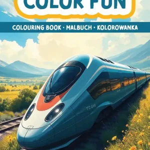 Pociągi i samoloty. Kolorowanka. Malbuch. Colouring book Popularny
