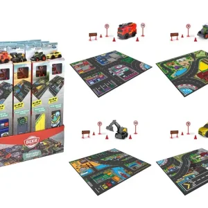 Promocja City Dywan z pojazdem 70x80cm mix